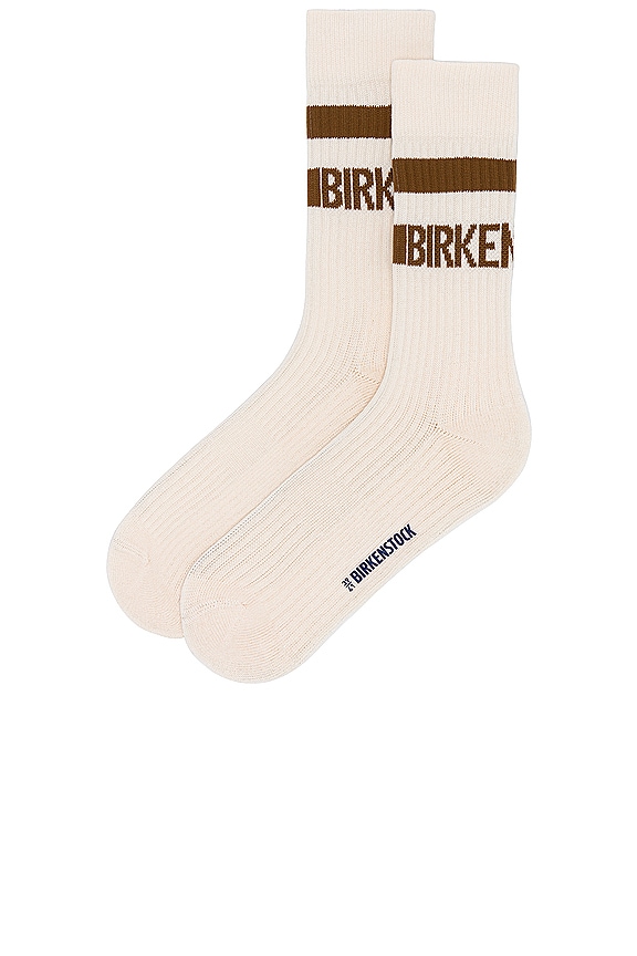 view 2 of 4 Cotton Crew Socks in Eggshell