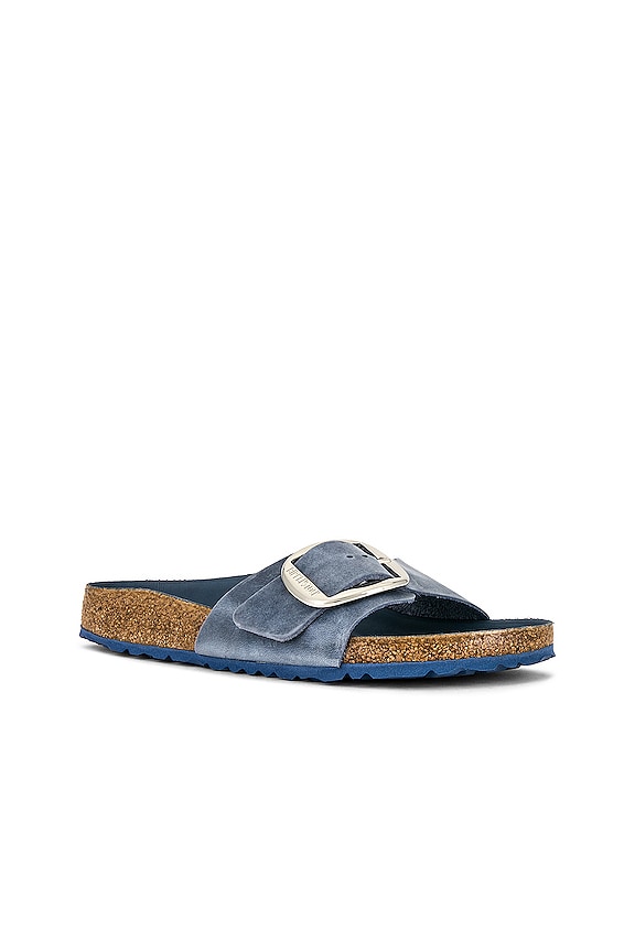 view 2 of 5 Madrid Big Buckle Sandal in Dusty Blue