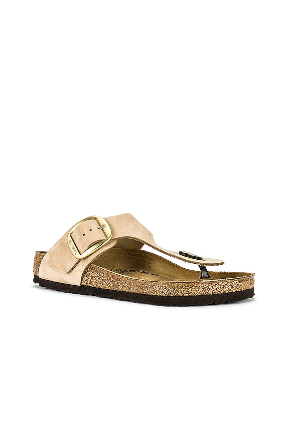 view 2 of 5 Gizeh Big Buckle Sandal in Sandcastle Nubuck