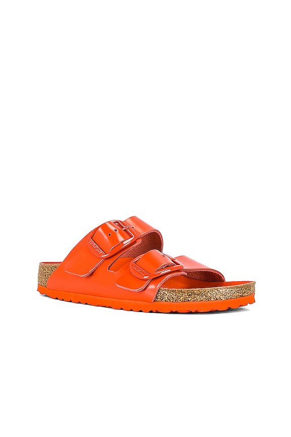 view 2 of 5 Arizona Big Buckle Sandal in High Shine Tomato Leather