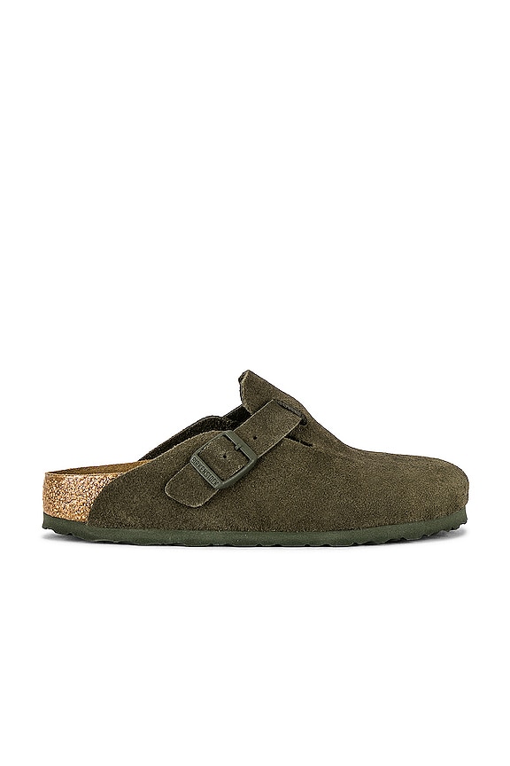 BIRKENSTOCK Boston Clog in Thyme Suede | REVOLVE