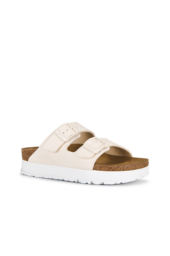 view 2 of 5 Arizona Platform Faux Leather Sandal in Eggshell