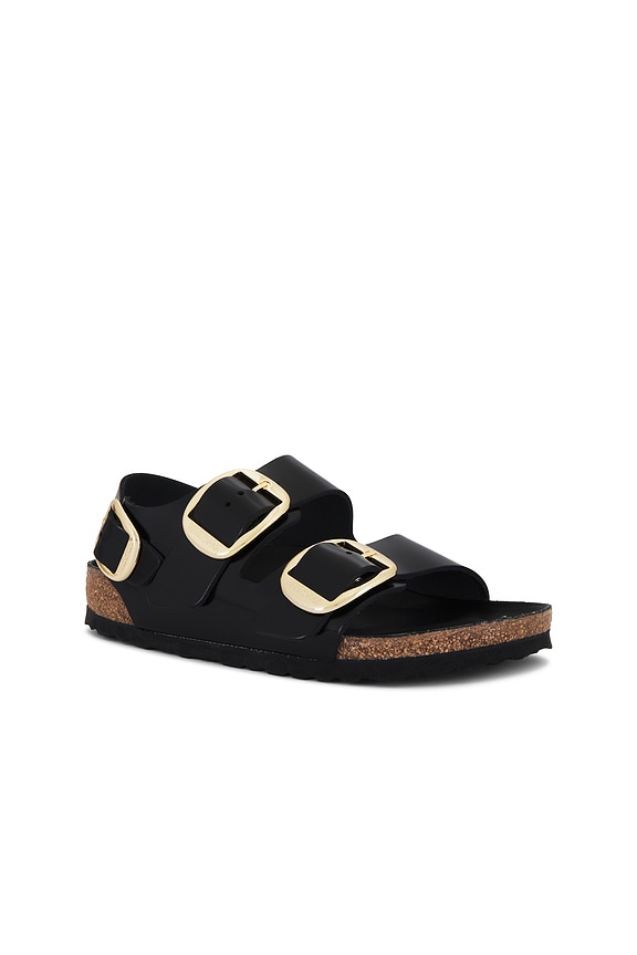 view 2 of 5 MILANO BIG BUCKLE HIGH SHINE 샌들 in High Shine Black