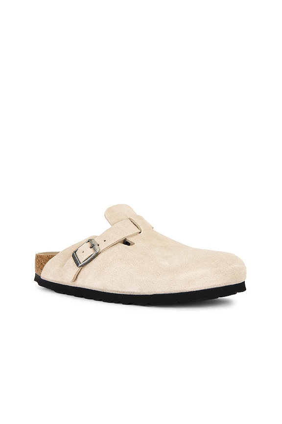 view 2 of 5 Boston Soft Footbed Clog in Oyster Suede Tonal