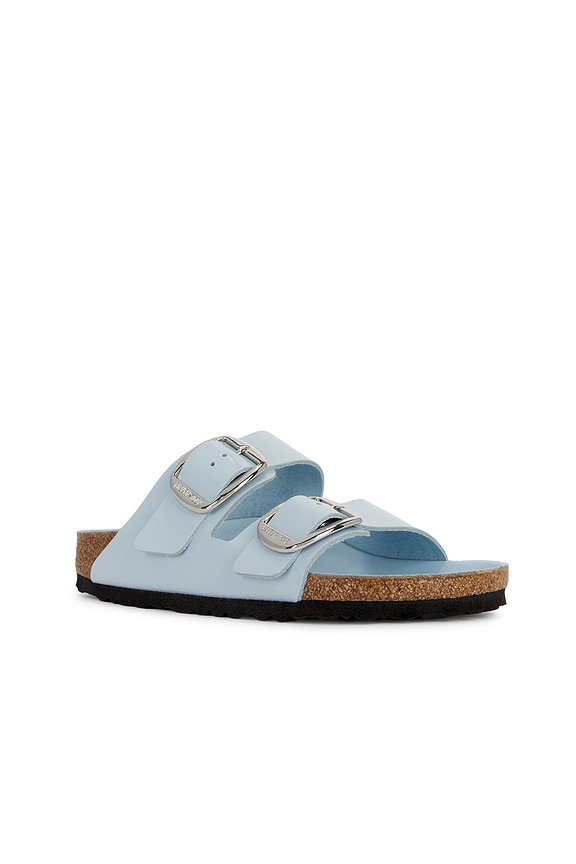 view 2 of 5 Arizona Big Buckle Sandal in High Shine Baby Blue Leather