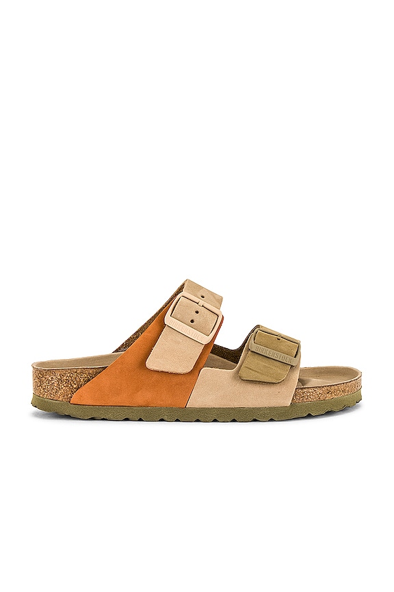 BIRKENSTOCK Arizona Split Hex Sandal in Sandcastle & Faded Khaki REVOLVE