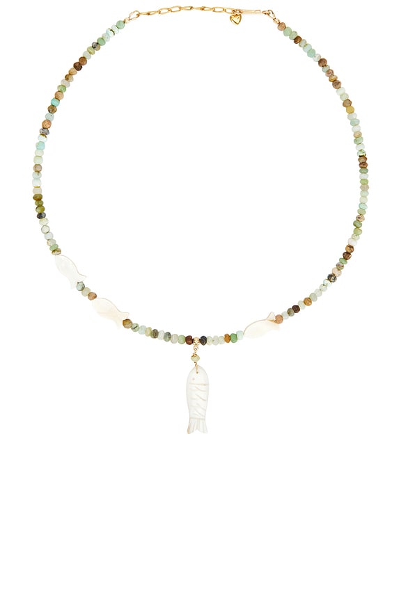 view 1 of 3 COLLAR COLGANTE PUGLIA in Green Opal