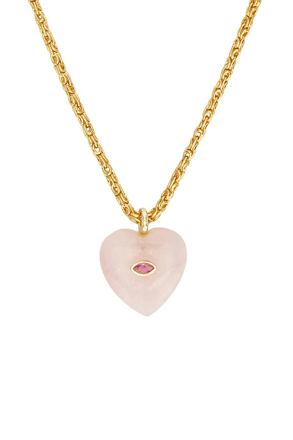 view 2 of 3 COLLAR COLGANTE LOVE in Rose Quartz