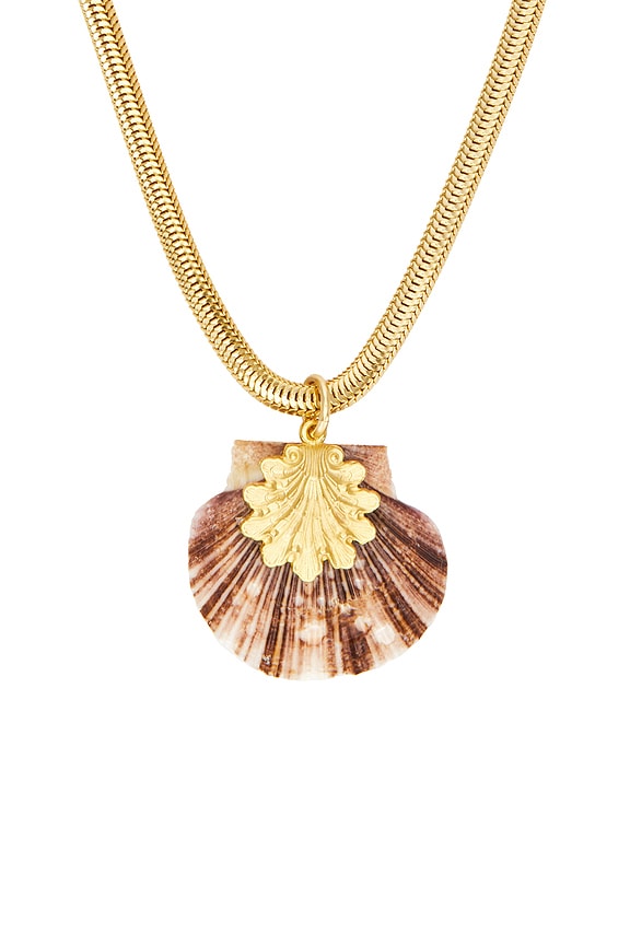 view 2 of 3 COLLAR COLGANTE OCEANA in Gold & Shell