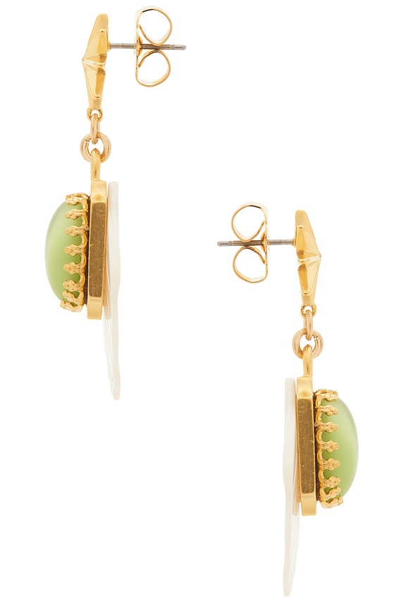 view 2 of 2 PENDIENTES LARGOS APERITIVO in MOP/Green