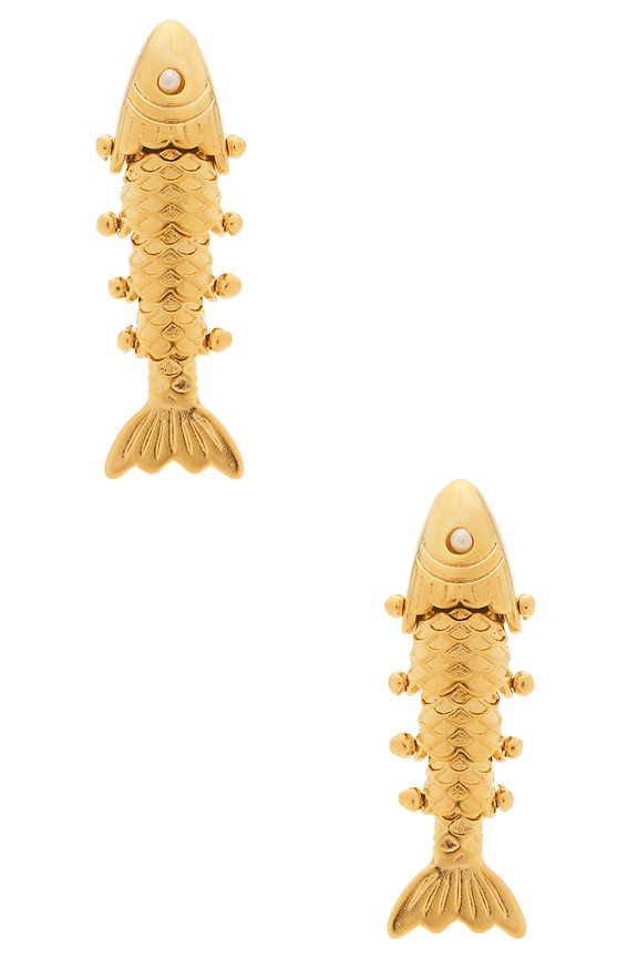 view 1 of 2 PENDIENTES LARGOS ANCHOVY in Gold