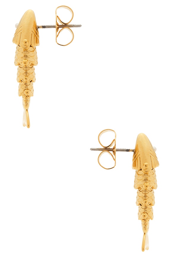 view 2 of 2 PENDIENTES LARGOS ANCHOVY in Gold