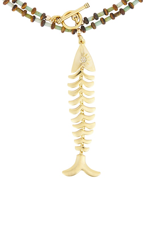 view 2 of 3 COLLAR SALTWATER  in Gemstone Multi & Gold
