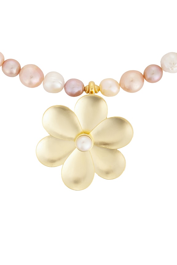 view 2 of 3 Flora Necklace in Pearl Multi & Gold