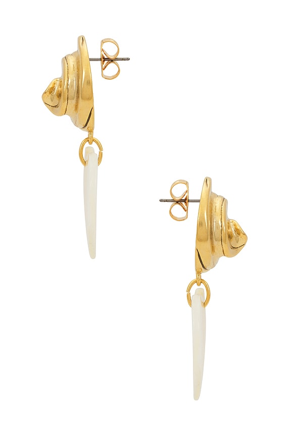 view 2 of 3 Rainey Earrings in Gold & Pearl