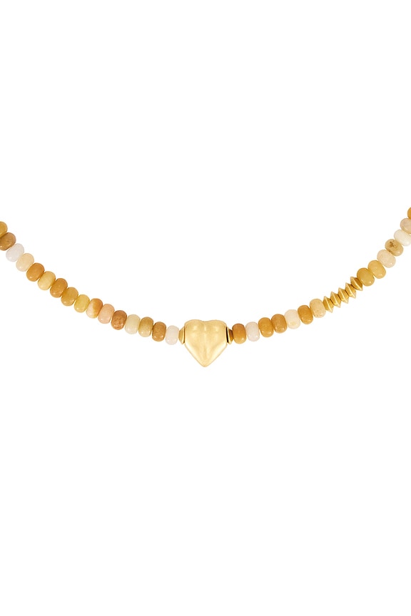 view 2 of 2 Confetti Necklace in Yellow Jade