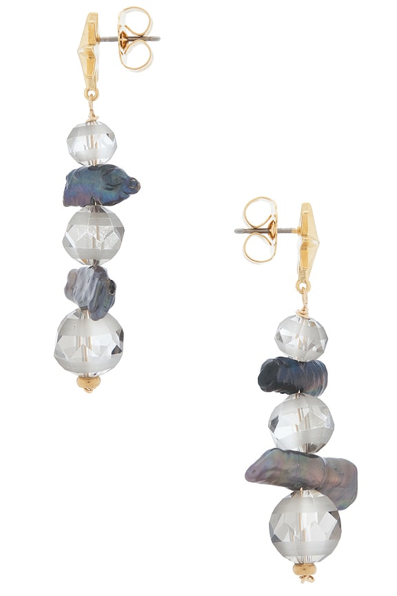 view 2 of 2 BOUCLES D'OREILLES LILAH in Peacock & Smoke