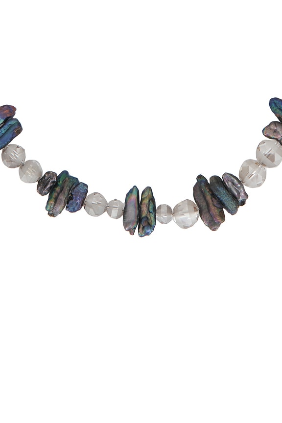 view 2 of 3 COLLIER PLASTRON LILAH in Peacock & Smoke