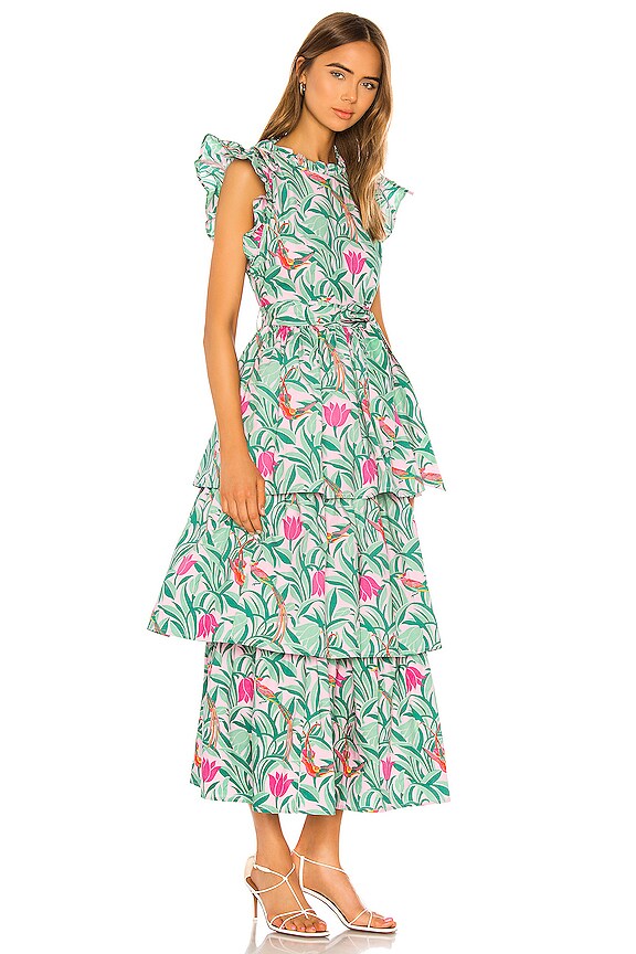 view 2 of 3 MAXIVESTIDO ADRIANA in Tulip Bird Lilac Sachet