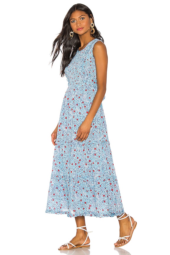 view 2 of 3 DELPH BIRD ミディ丈ドレス in Delph Bird Wave Blue