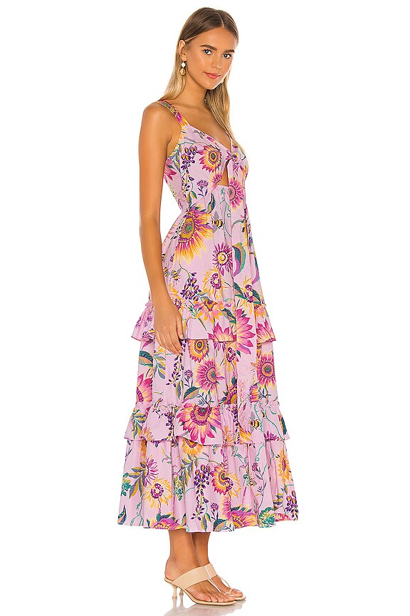 view 2 of 3 Serafina Dress in Mid Summer Bumble Orchid Bouquet