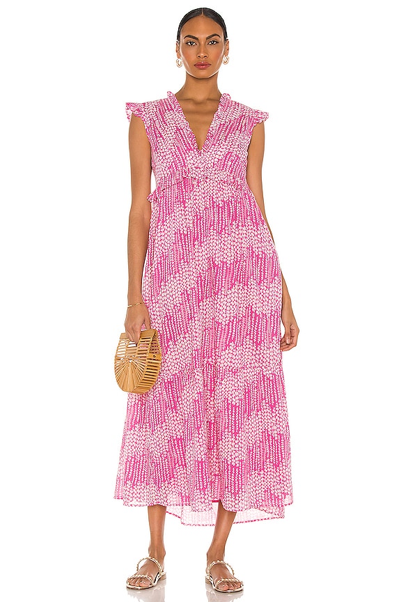 view 1 of 3 Constance Dress in Maiden Grass Raspberry Rose