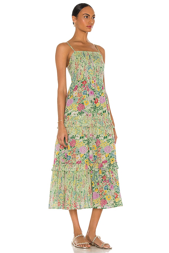 view 2 of 3 Hazel Dress in Dawn Chorus Pistachio Green