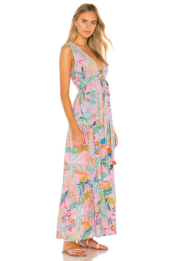 view 2 of 3 ROBE MAXI CARLOTA in Lisbon Garden Wild Rose