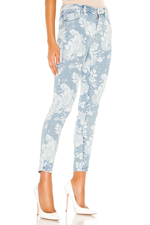 view 2 of 4 Floral Discharge Mid Rise Skinny in Bliss Field