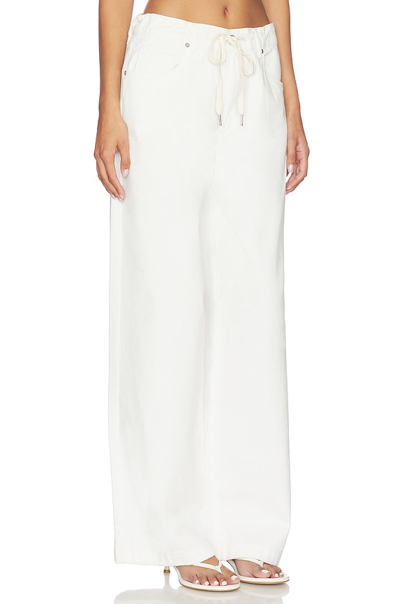 view 2 of 6 Drawstring Jeans in White