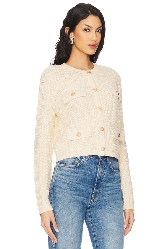 view 2 of 5 Slow Start Cardigan in Cream Combo