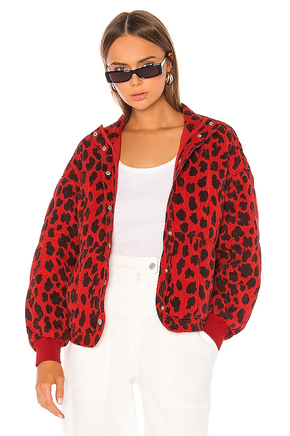 view 1 of 4 Drop Shoulder Quilted Jacket in Fierce