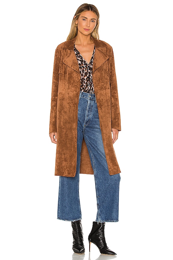 view 1 of 4 Coco Faux Suede Trench in Coco