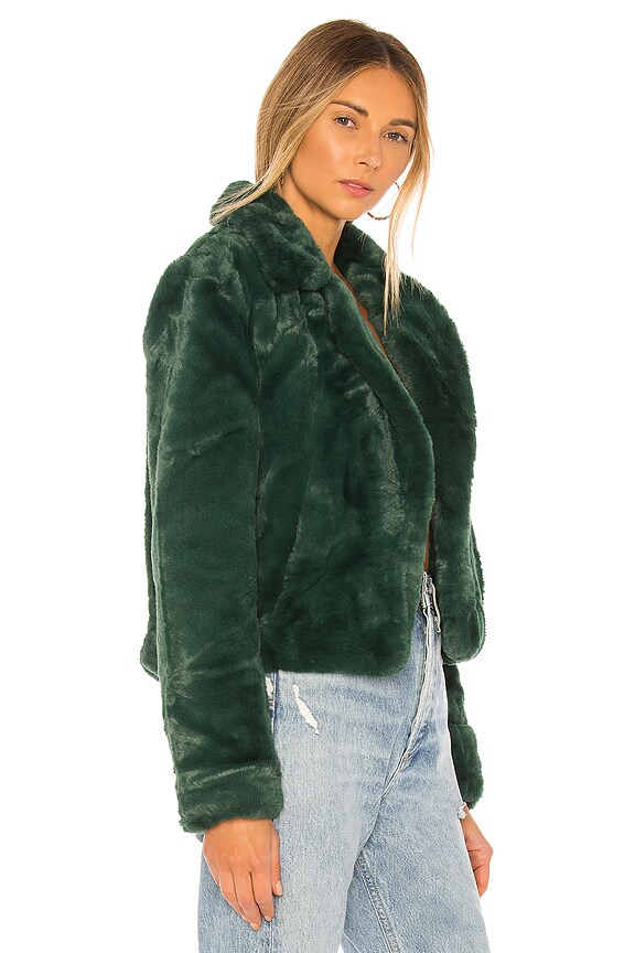 view 2 of 4 Faux Fur Moto Jacket in Field Day