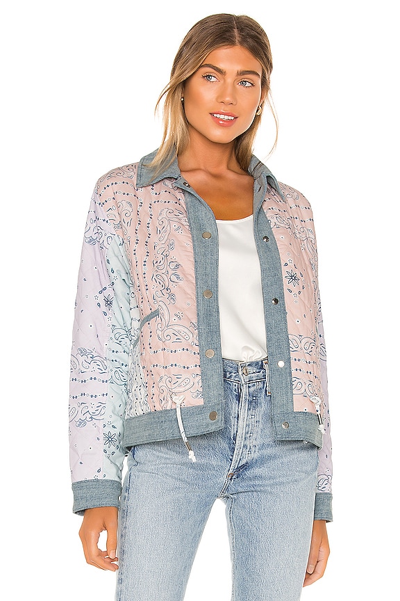 view 1 of 6 Reversible Denim Dolman Jacket in Summer Breeze