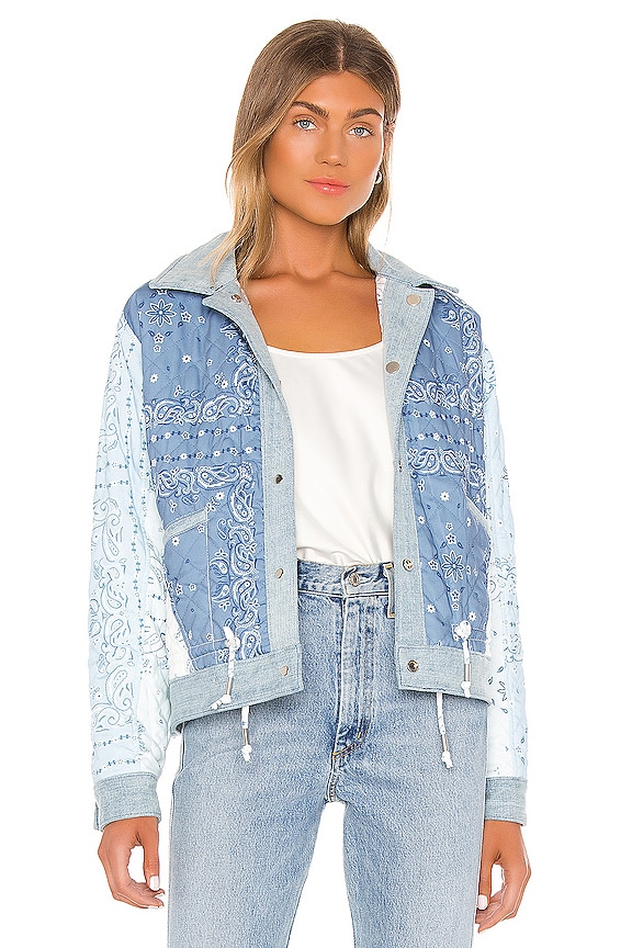view 2 of 6 Reversible Denim Dolman Jacket in Summer Breeze