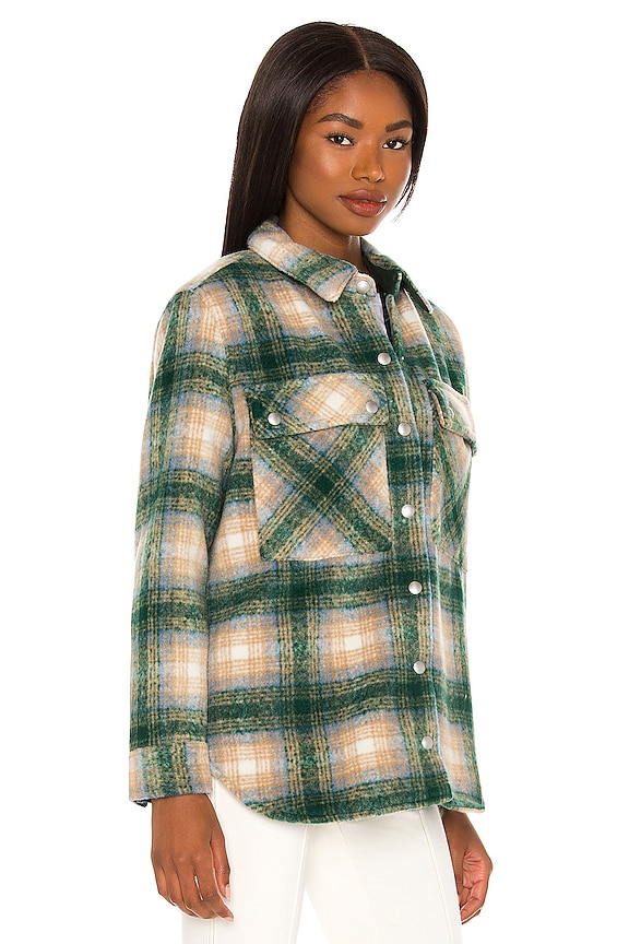 view 2 of 4 Flannel Shacket in Green Room