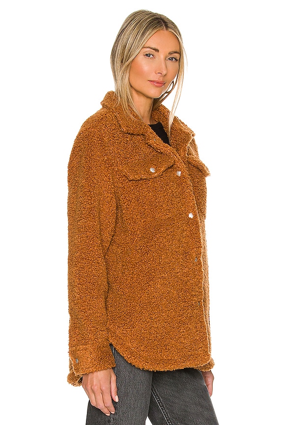 view 2 of 4 Sherpa Shacket in Cinnamon Stick