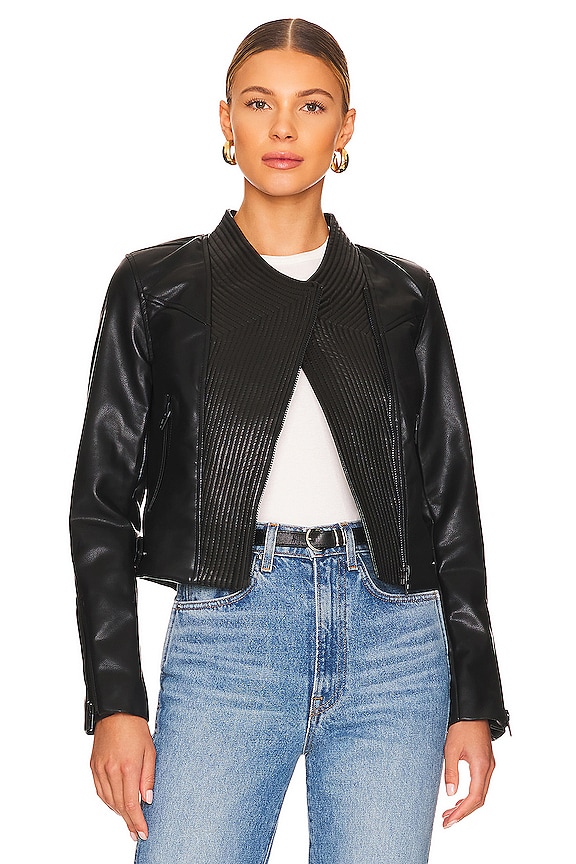 view 1 of 5 Faux Leather Jacket in Eye Catching