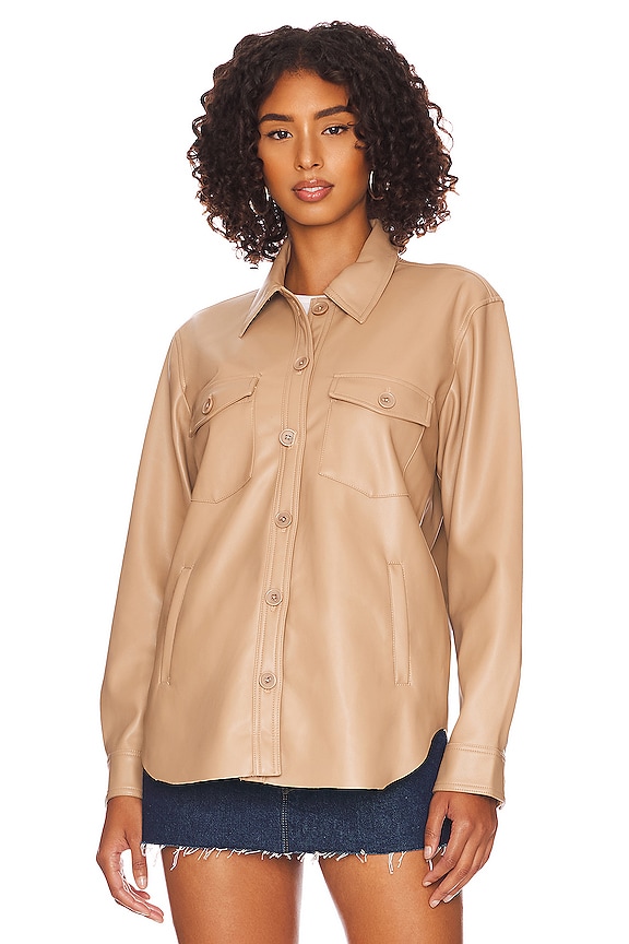 view 2 of 5 Faux Leather Shacket in Starting Over