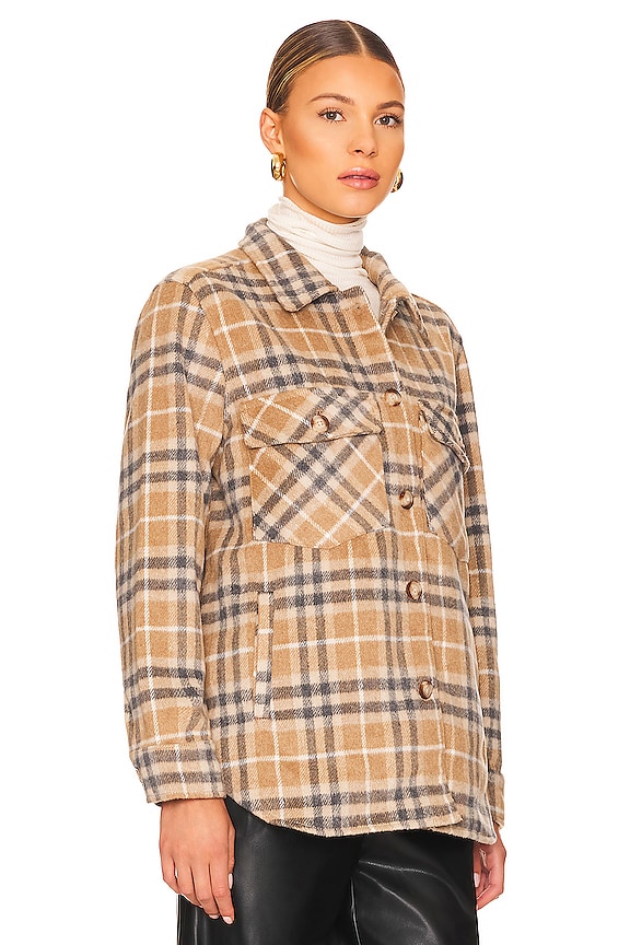 view 2 of 4 Plaid Shacket in Coffee Date