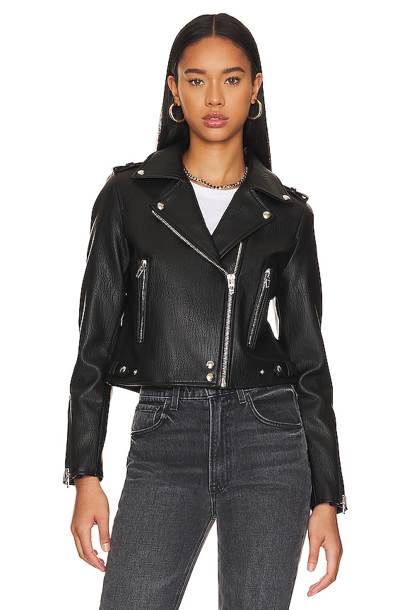 view 2 of 5 BLOUSON DE MOTARD IMITATION CUIR FAUX LEATHER in First Ever