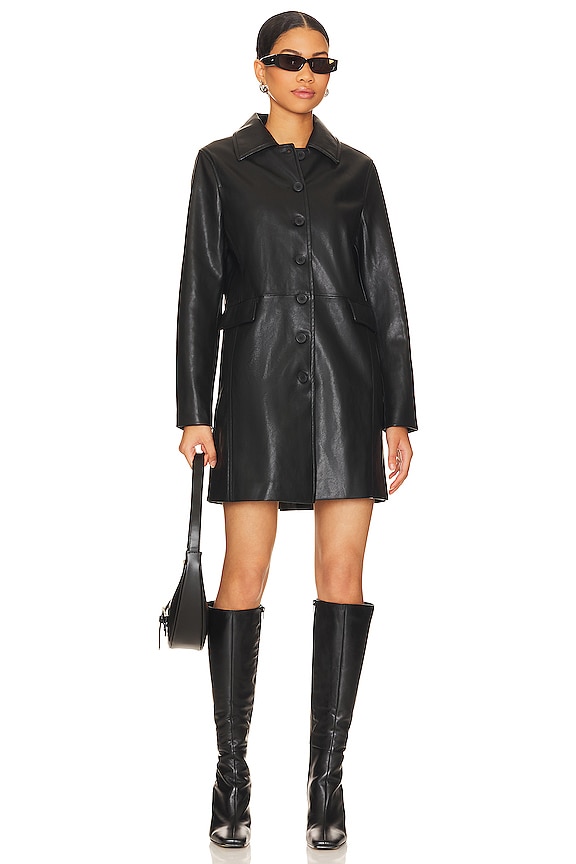 view 2 of 4 Leather Coat in Turning Point