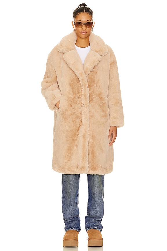 view 2 of 4 Faux Fur Coat in Oatmeal Crush