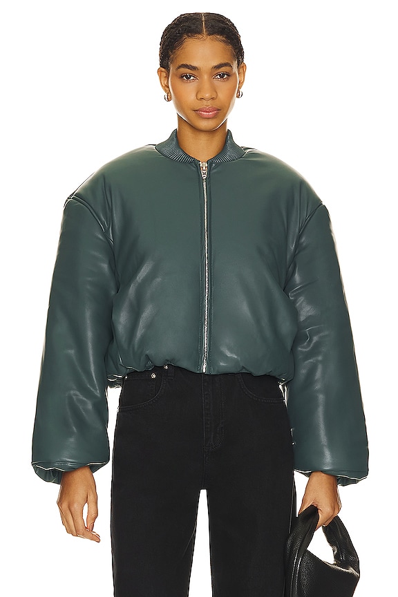 view 2 of 5 BLOUSON IMITATION CUIR in Lime Light