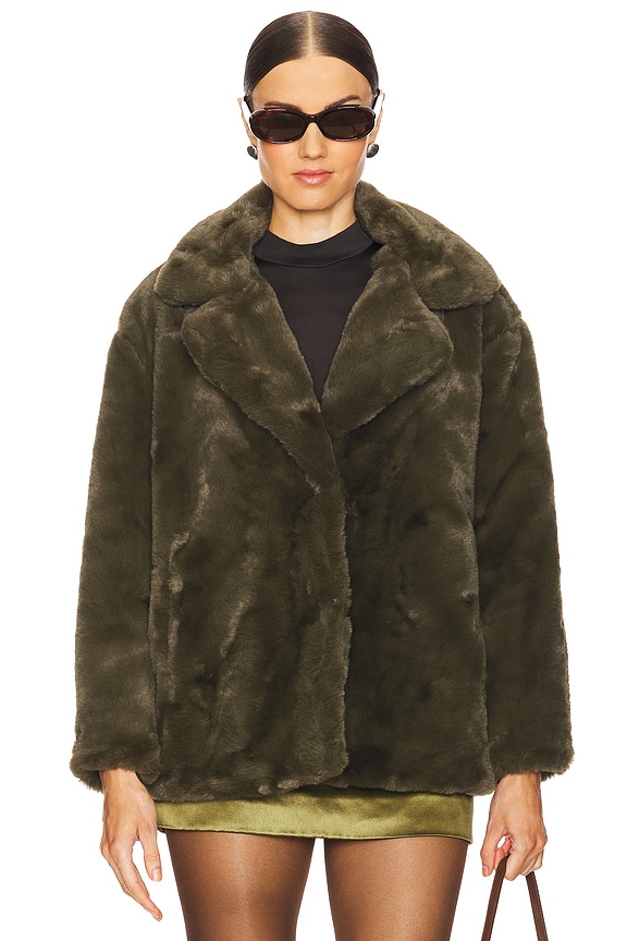 view 2 of 5 Faux Fur Coat in Double Mat