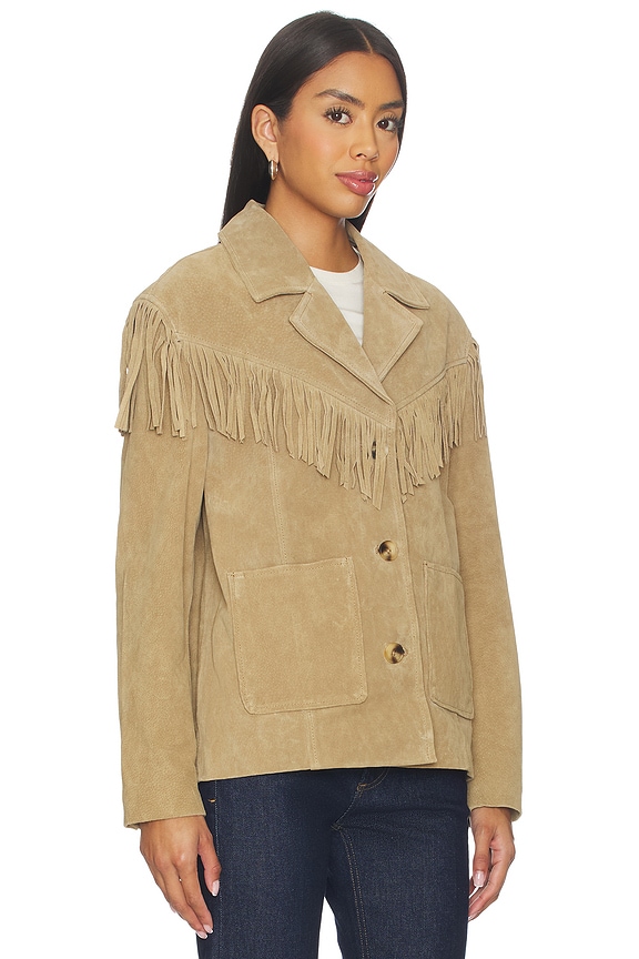 Faux Suede Fringe Jacket