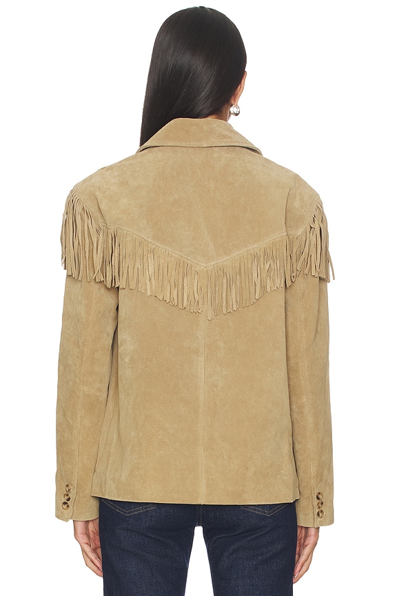 Faux Suede Fringe Jacket
