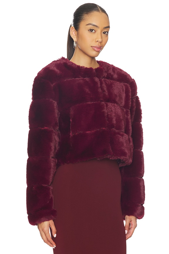 view 2 of 4 Cropped Faux Fur Coat in Page Turner