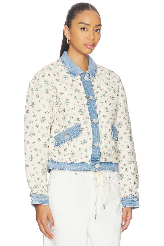 view 2 of 5 CHAQUETA in Blue Floral & Medium Wash